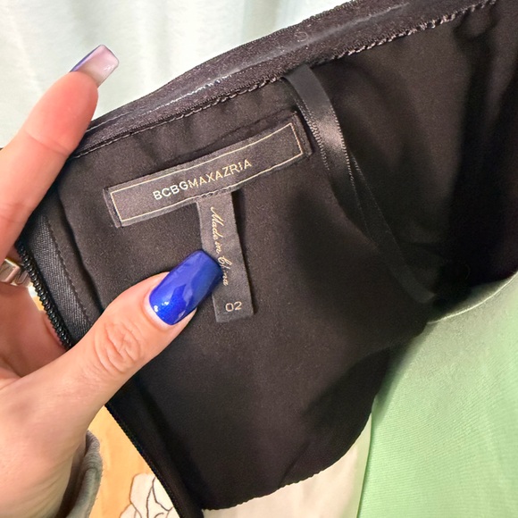 BCBG cocktail Elegant Black and White Strapless Dress - Picture 8 of 8